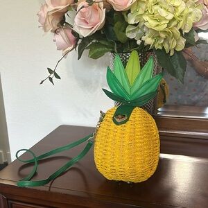 Pineapple straw betsey Johnson crossbody bag